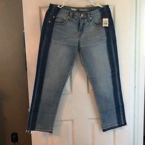 Mossimo blue denim boyfriend crop
